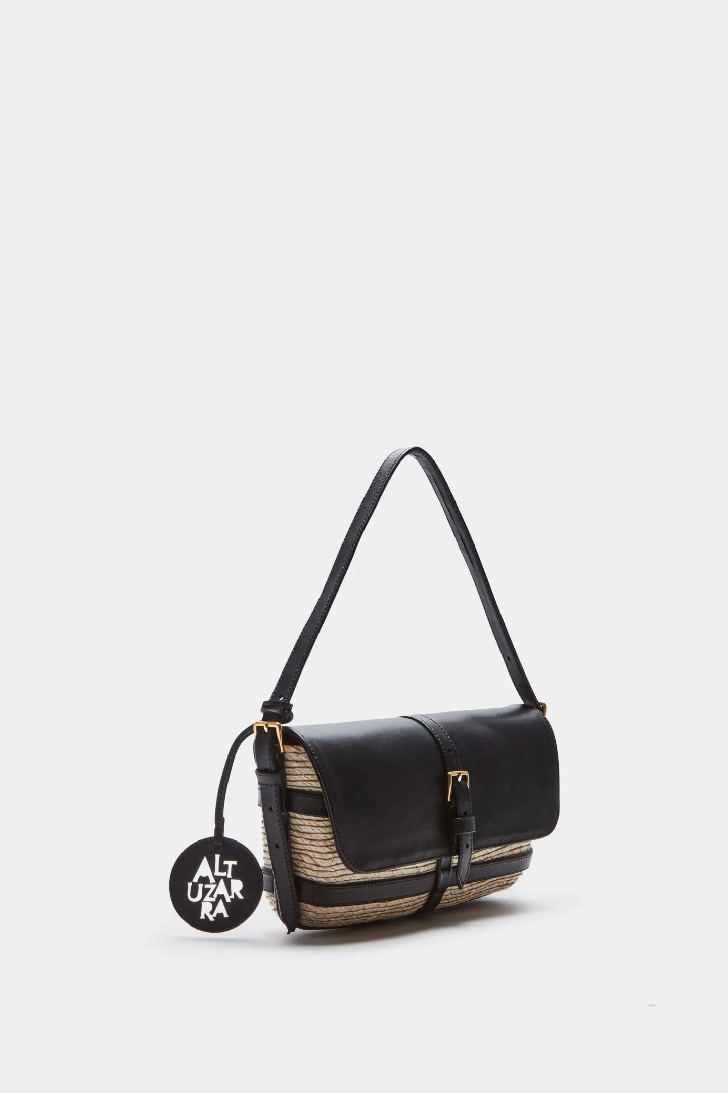 Altuzarra Handbags*Watermill Shoulder Leather Flap Natural/Black